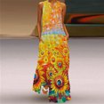 thumbnail image 1 of Robes d'Été pour Femmes Robe Longue Décontractée avec Poche Imprimé Floral Sans Manches Robe Maxi Robes Midi pour Femmes Invitée de Mariage en Liquidation, 1 of 9