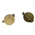thumbnail image 3 of Abbracc 100 Pièces Bronze et Broche Fermoirs Goupille Base Blanc Plateaux Dos Adapter 20mm, 3 of 9
