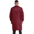 thumbnail image 2 of Rswnyirn Adult Wear Resistent Dustproof Lab Coat Notched Lapel Button Up Long Coat Workshop Uniform Red 190, 2 of 5