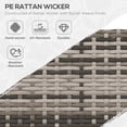 thumbnail image 4 of Outsunny 4 Pcs Garden Rattan Wicker Furniture Set w/ Cushions Mixed Grey, 4 of 10