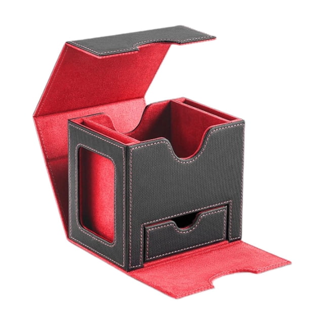 koolsoo Card Deck Box Premium for 100 Cards for Album Trading Card Collectible Cards red