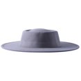 thumbnail image 4 of Female Hat Solid Color Flat-Top Cap Blower Hat Woolen Cap Fedoras, 4 of 5