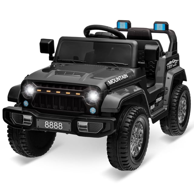 12V Kids Ride On Truck Car, Battery Powered Electric Vehicles with Remote Control, Spring Suspensions, 3 Speeds, LED Lights, Music, MP3, Ride On Toy Car for Children Toddles Boys Girls