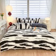 Danhjin The Bedding Bed Four Piece Gift Set Home Textile Sanding Four Piece Fashion Austerity Style Comforter Set
