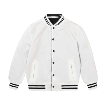 MIASHUI Veste Décontractée Élégante pour Garçons pour l'Automne et l'Hiver, Design Réversible, Manteau Confortable et Chaud pour Enfants, Noir, 9-10