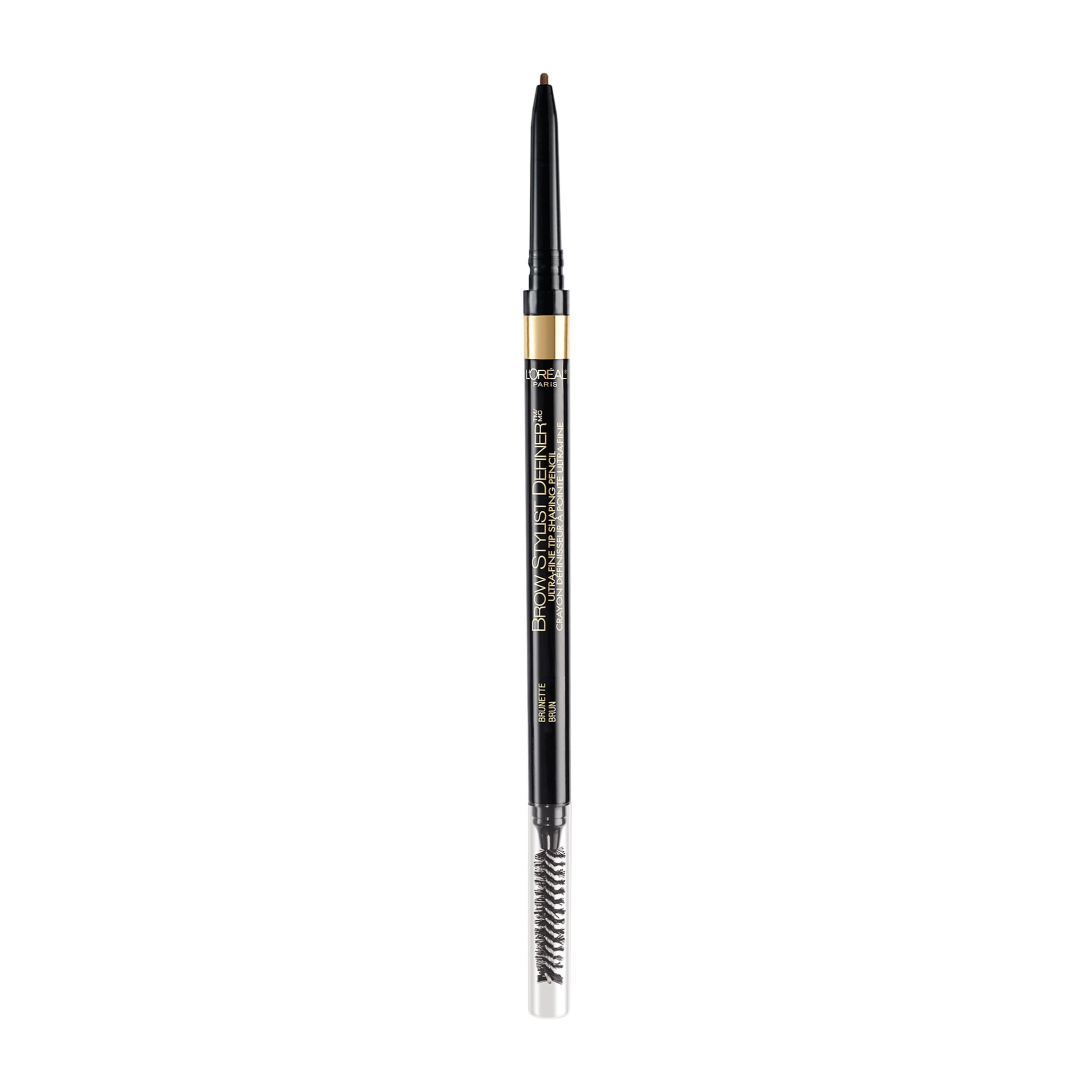 L’Oréal Paris Cosmétiques Crayon à Sourcils Brow Stylist Definer, Pointe ultra-fine de 0,5 mm pour des sourcils bien définis sans espaces, Brunette ,90 mg