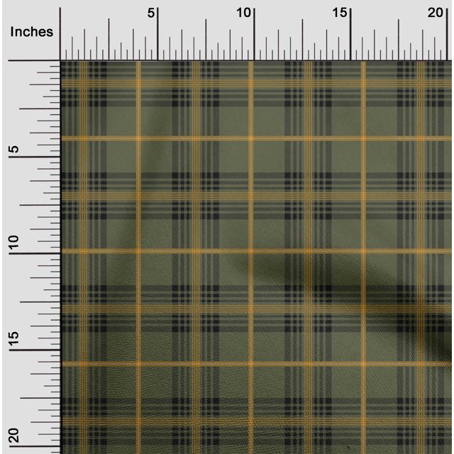 oneOone Polyester Lycra Fabric Tartan Check Print Fabric By The Yard 56 Inch Wide