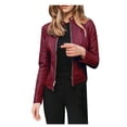 thumbnail image 2 of DPTALR Women Ladies Lapel Motor Jacket Coat Zip Biker Short Punk Cropped Tops, 2 of 6