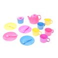 thumbnail image 3 of Amdohai Portable Tea Set with Carrycase Pastel Colours Plastics Toys for Children Kids, 3 of 7