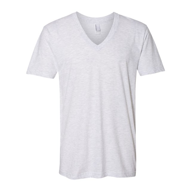 Fine Jersey T-Shirt Col en V, S, Gris Cendré