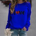 thumbnail image 2 of Hauts à Manches Longues pour Femmes Mode Pull Imprimé Amour Blouse Ample Hauts pour Femmes Manches Longues Mode pour Femmes, 2 of 3