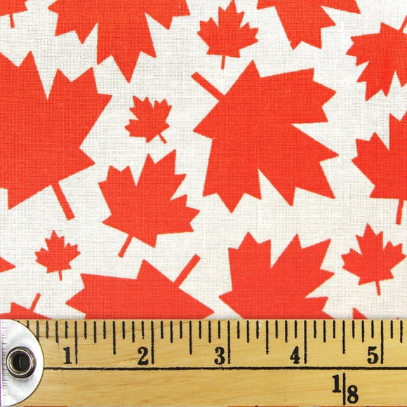 FABRIC CREATIONS Red Maple Leaves Fat Quarter 45.7 × 53.3 cm (18 × 21 in), 18x21