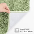 thumbnail image 4 of Hitime Soft Chenille Bath Rug Mat 16x24 Quick Dry Machine Washable Bathroom Runner - Ultra Absorbent Non-Slip Backing - Sage Green, 4 of 10