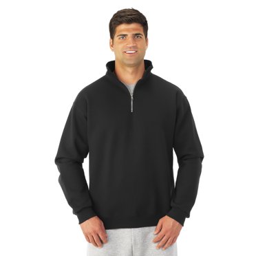 Jerzees Mens NuBlend Super Sweats Quarter-Zip Cadet Collar Sweatshirt, XL