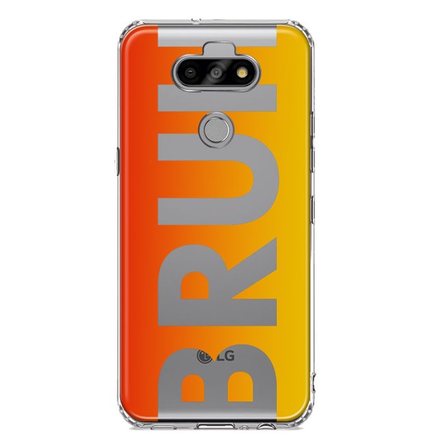MUNDAZE LG Aristo 5/Phoenix 5/Risio 4 Shockproof Clear Hybrid Protective Phone Case Orange Red Clear Funny Text Quote Bruh Cover