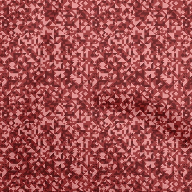 oneOone Cotton Cambric Red Fabric Abstract Craft Projects Decor Fabric Printed By The Yard 56 Inch Wide