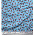 thumbnail image 1 of Soimoi Poly Georgette Fabric Leaves & Strawberry Fruits Print Fabric by The Yard 42 Inch Wide, 1 of 3