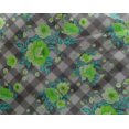 thumbnail image 4 of oneOone Georgette Viscose Fabric Leaves & Floral Check Print Fabric BTY 42 Inches Wide, 4 of 4