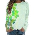 thumbnail image 1 of Saint Patrick Shirt Chandail à Col Rond pour Femmes Imprimé Fête de la Saint-Patrick à Manches Longues Fête de la Saint-Patrick Shirt, 1 of 4