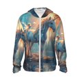 thumbnail image 1 of Vsdgher Chandail à Capuchon pour Adultes à Imprimé de Cheval Blanc de Lac Forestier, Maillot Dermoprotecteur pour Hommes Femmes, Chandails de Pêche à Manches Longues avec Protection Solaire pour Course Athlétique Natation - Grand, 1 of 7