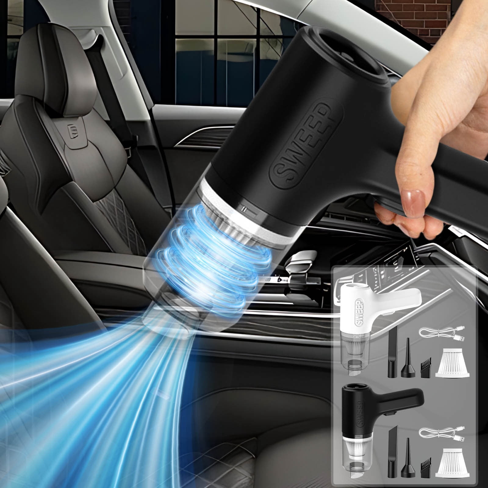 Birdeem Handheld Car Vacuum, Cordless Portable Vacuum Cleaner for Car and Home