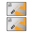 thumbnail image 1 of TEAMGROUP AX2 1 To 2 Pack 3D NAND TLC 2.5 Pouces SATA III Disque Dur Interne SSD (Vitesse de Lecture jusqu'à 540 MB/s) Compatible avec Ordinateur Portable & PC de Bureau T253A3001T0C1P1, 1 of 5