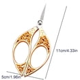 thumbnail image 3 of Harpily 50% Off Clear! vegetable cutter Retro Small Scissors Tailor Cutting Thread Head Tea Pointed Stainless Steel Office Dragon And Handmade Special Gold Scissors, 3 of 4
