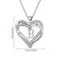 thumbnail image 2 of Ladies Double Heart Diamond Necklace With 26 English Letters Couple Necklace, 2 of 8
