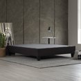 thumbnail image 1 of PRIMO Carter Upholstered Platform Bed Frame – Twin Size, Dark Grey Linen Look Fabric, No Box Spring Required, Durable Wood Slats – Bedroom Foundation, 1 of 7