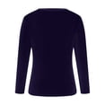 thumbnail image 4 of Timegard Hauts Grande Taille pour Femmes Manches Longues Col Rond Tee Basique Automne Décontracté Ample Chaud Blouse, 4 of 6