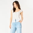 thumbnail image 4 of Devoted, Ruffle Slit Hem Top, Sizes XS-XL, 4 of 4