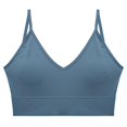 thumbnail image 1 of Timegard Bras for Women Ribbed Wirefree Spaghetti Strap Comfort Wirefree Full Support Everyday Bras, 1 of 2