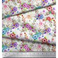 thumbnail image 3 of Soimoi Rayon Fabric Leaves, & Rose Floral Fabric Prints by Yard 56 Inch Wide, 3 of 3
