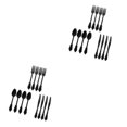 thumbnail image 3 of Transemion Plastic Forks Spoons Knifes Silverware Decor Party Black 18.5cm 2Set, 3 of 6