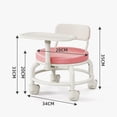 thumbnail image 5 of Baby Dining Chair with Dining Tray Multifunctional Household Childrens Chair Pink, 5 of 5