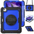 thumbnail image 1 of XYX For iPad Air 5th/4th Generation 10.9 inch 2022/2020 Case, 360 Rotating Shockproof Cover with Stand, Screen Protector, Shoulder Strap, Dark Blue PC, 1 of 7