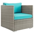 thumbnail image 2 of Modway Repose Fauteuil de Patio en Gris Clair et Turquoise, 2 of 6
