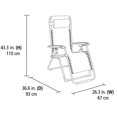 thumbnail image 3 of Mainstays Patio Zero Gravity Chair - Grey, 3 of 9