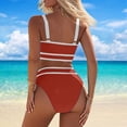 thumbnail image 5 of FAIWAD Womens 2 Piece Swimsuits Sports Color Block Bikini Sets Removable Bra Pad Full Coverage Bathing Suits for Girls, 5 of 5