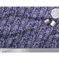 thumbnail image 3 of Soimoi Silk Fabric Leaves & Floral Block Decor Fabric Printed Yard 42 Inch Wide, 3 of 3