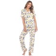thumbnail image 2 of White Mark Women's Tropical Short Sleeve Button-Down Pajama Set, 2 of 6