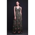 thumbnail image 4 of Bimba Robe Longue à Imprimé Floral pour Femmes, Bretelles Spaghetti, Col en V, Maxi, Tenue de Plage - Petit, 4 of 5