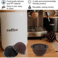 thumbnail image 4 of LAICAIW 5pcs Reusable Pods for Nespresso Vertuo Machine, 230ml & 150ml Refillable Coffee Capsule Set with 2 Silicone Lid, 1 Spoon, 1 Brush Coffee Accessories for Nespresso, 4 of 7