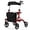 Rouge, variante sur Giantex Déambulateur à Roulettes 2-en-1 en Aluminium avec Siège, Aide à la Mobilité et à la Marche Pliable avec Poignées et Roues Réglables en Hauteur, Bleu