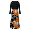 thumbnail image 5 of Halloween TIMIFIS Mode Automnale pour Femmes Femmes Robe Longue à Manches Longues Ample Unie Robes Maxi Décontractées Longues Robe de Cocktail Robe de Fête Robe Trapèze Vintage Robes de Retour à la Maison, 5 of 5