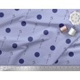thumbnail image 2 of Soimoi Blue Poly Georgette Fabric Dots & Leaves Decor Fabric Printed Yard 52 Inch Wide, 2 of 3
