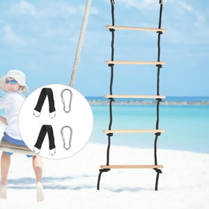 Kids Climbing Rope Ladder, Climbing Ladder for Kids Kid Wooded Playing Climbing Rope Ladder 100KG Load Bearing  for Children’s Play Fun and Exercise