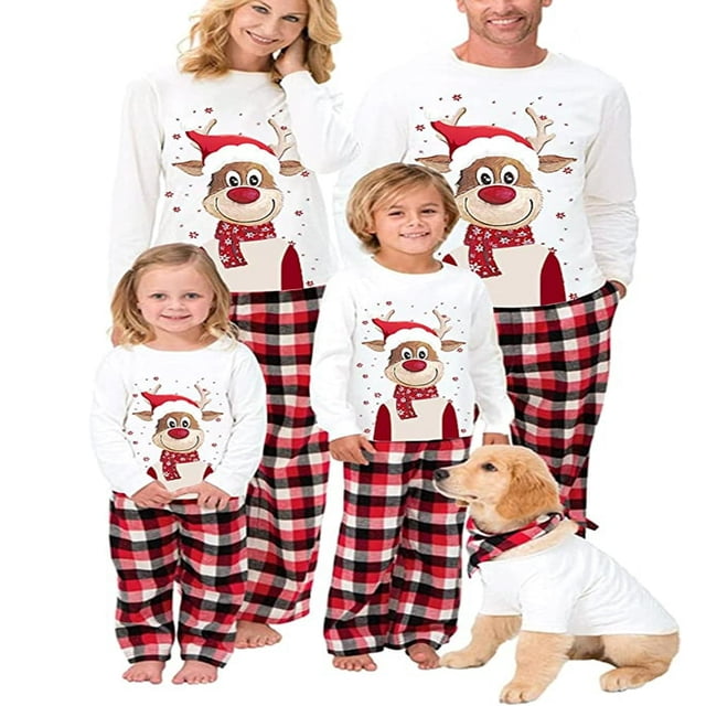Pyjamas de Noël pour Famille Ensemble de Pyjamas de Noël Assortis PJS Pyjamas de Vacances pour Famille