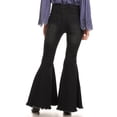 thumbnail image 3 of Feinuhan Women's High Waist Flared Bell Bottom Jeans, Black, Small, 3 of 5