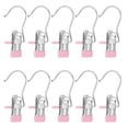 thumbnail image 1 of Pinces à Chaussettes/chapeaux en Acier Inoxydable avec Crochets - Lot de 10 Cintres Coupe-Vent pour Sécher Serviettes, Pantalons et Organisation de Lessive, 1 of 8